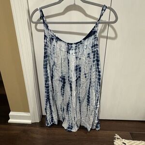 Tie-Dye Spaghetti Strap Mini Dress